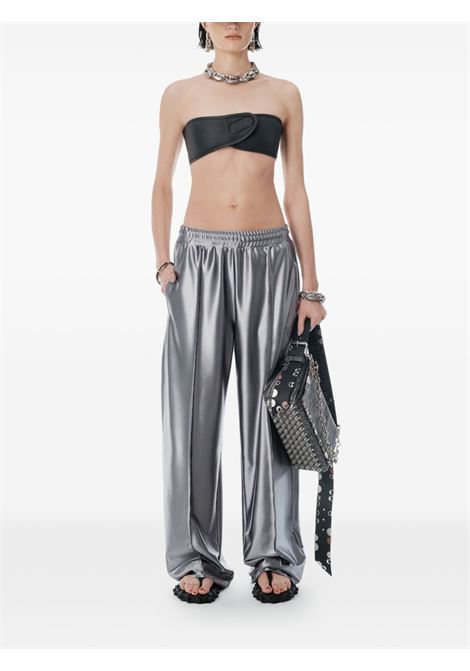 Silver satin-finish trousers Alexander wang - women ALEXANDER WANG | 4CC3254923041